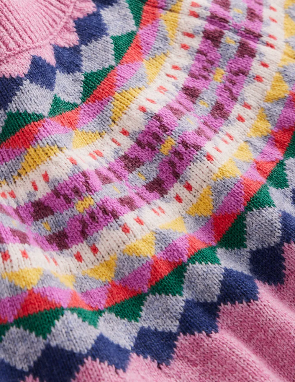 Minnie Fair Isle Jumper Dress-Orchid Smoke Cozy Comfort Casual and Smart