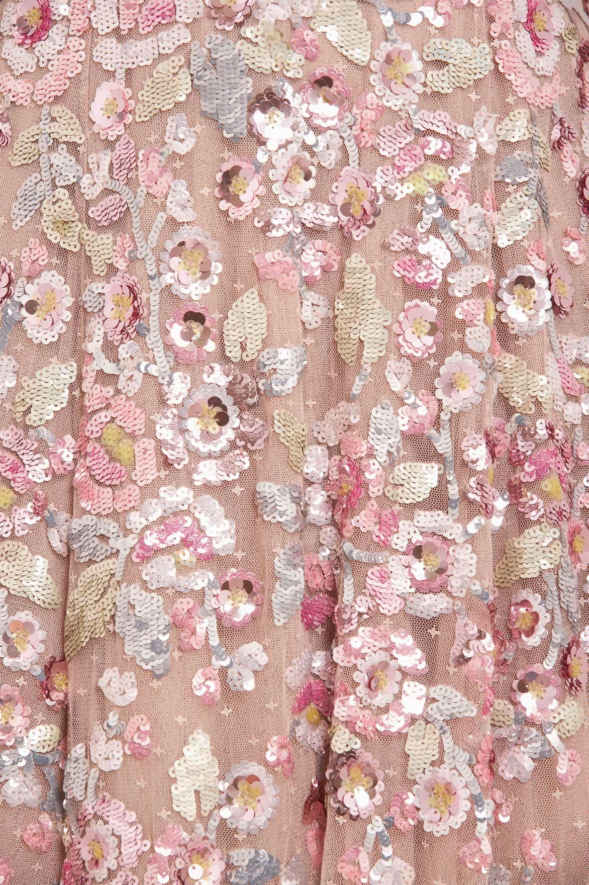 Sequin Paradise Long Sleeve Gown Back Detail