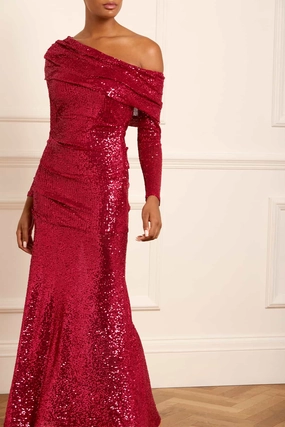 City Layer Nova One-Shoulder Ankle Gown