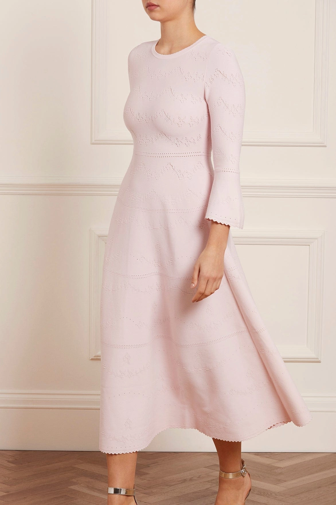 Timeless slip dress Flattering Silhouette Pretty Pointelle Knit Ankle Gown