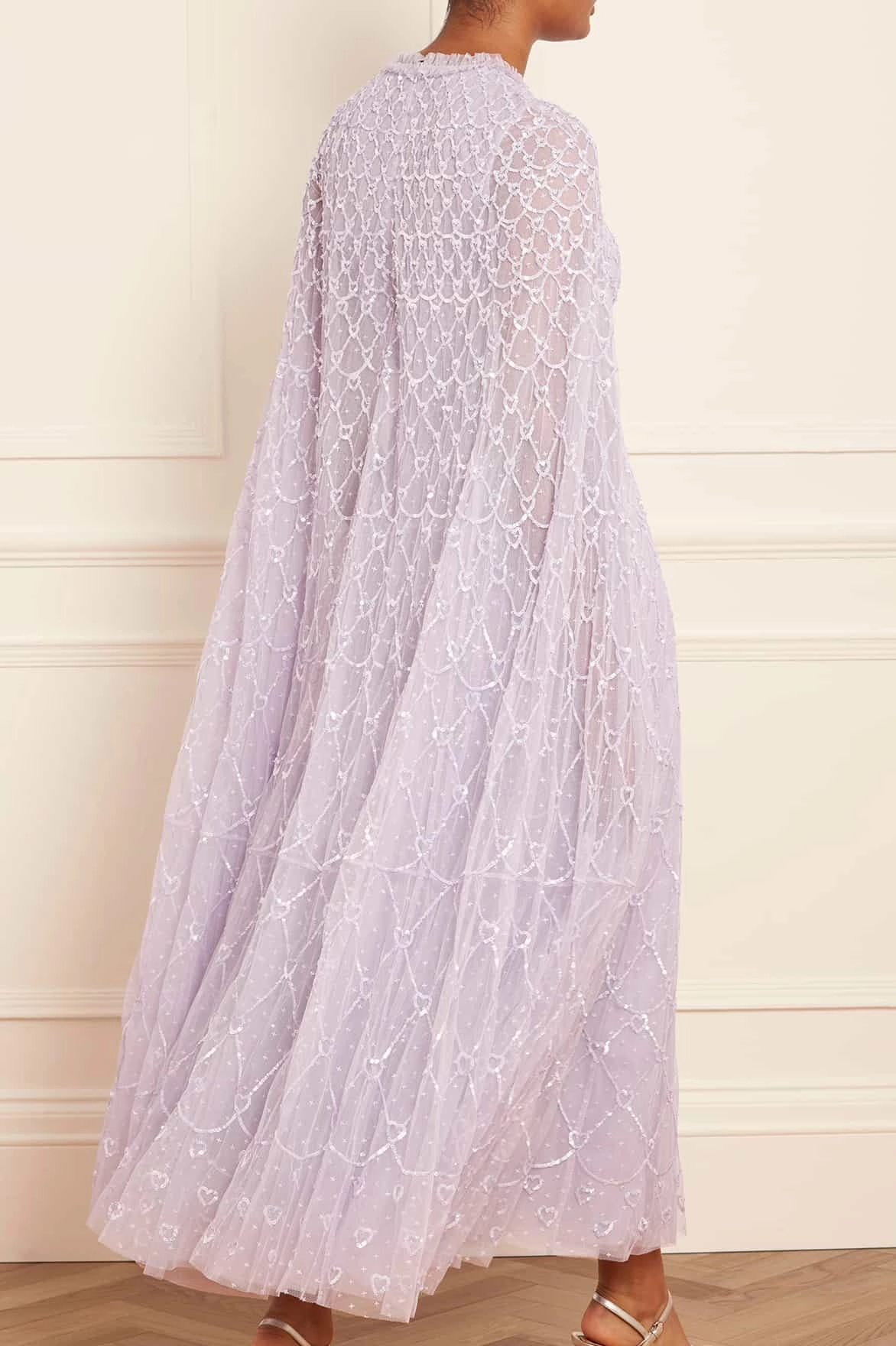 Matte Look Travel-Pack Heart Lattice Ankle Gown