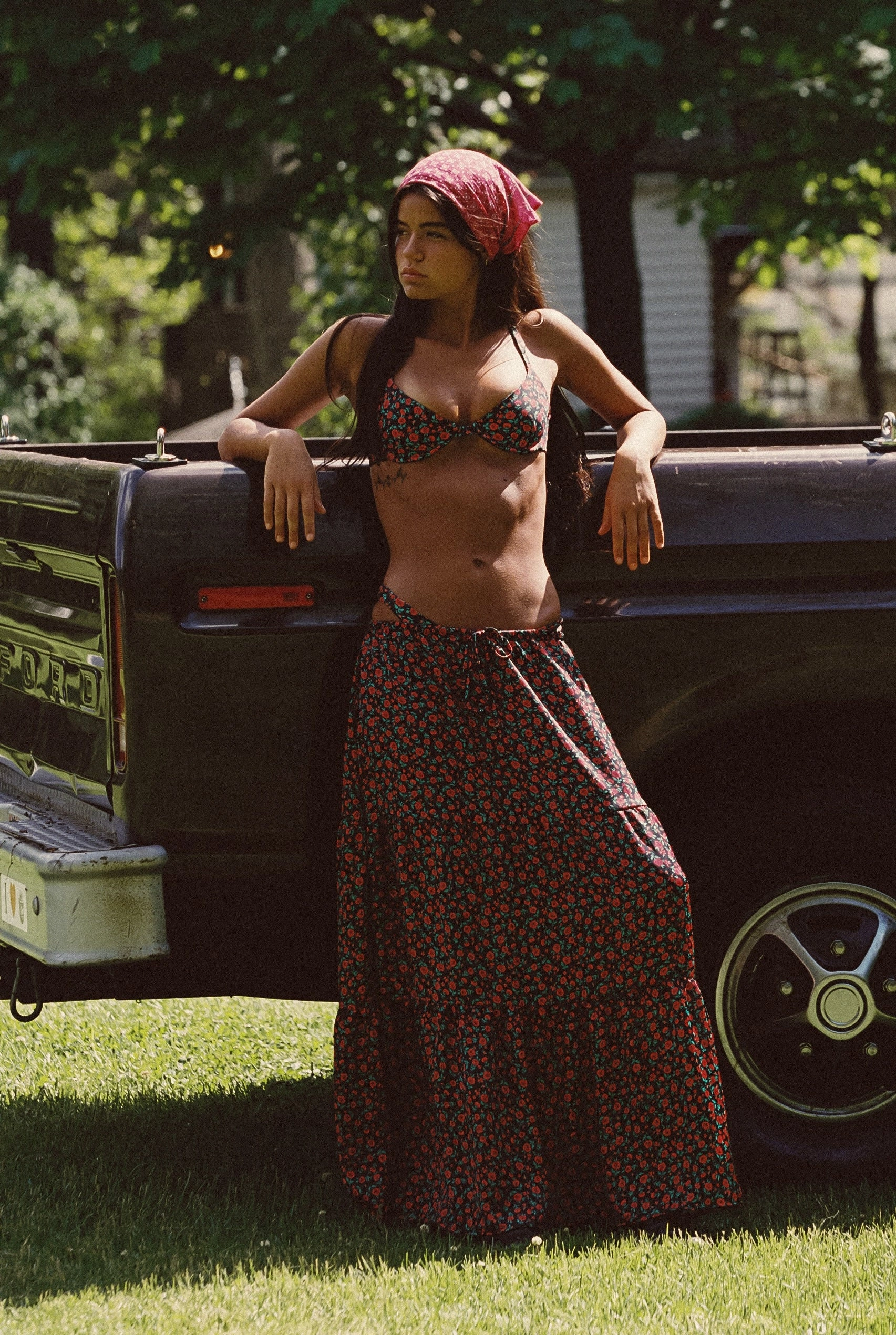 Modern Wardrobe Kristina Maxi Skirt Satin - Geneva