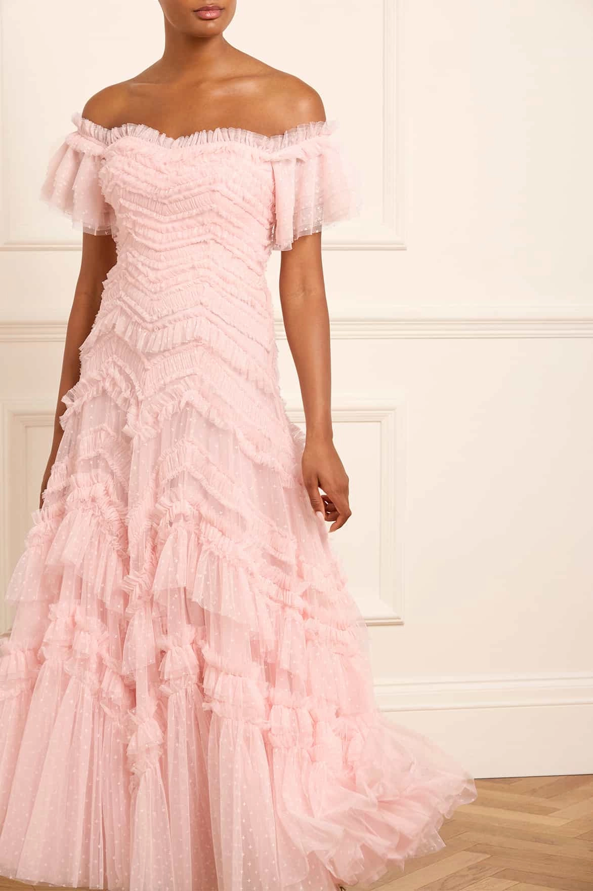 Elia Off-Shoulder Gown Earthy Hue