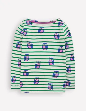 Ella Breton-Ivory/Rich Emerald Owls Thermoregulating Fabric Good stretch