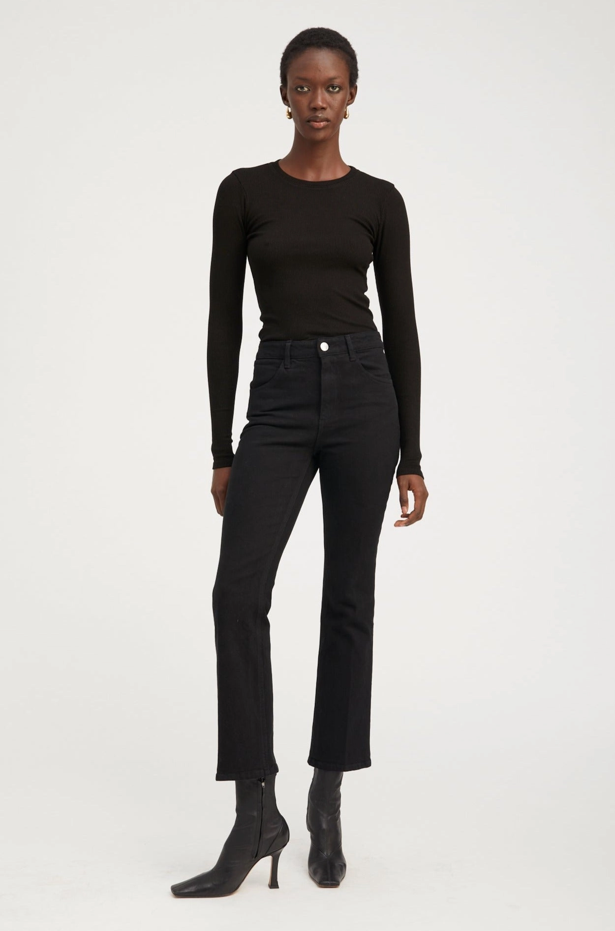 Ella Ankle Flare Denim Reflective Trim