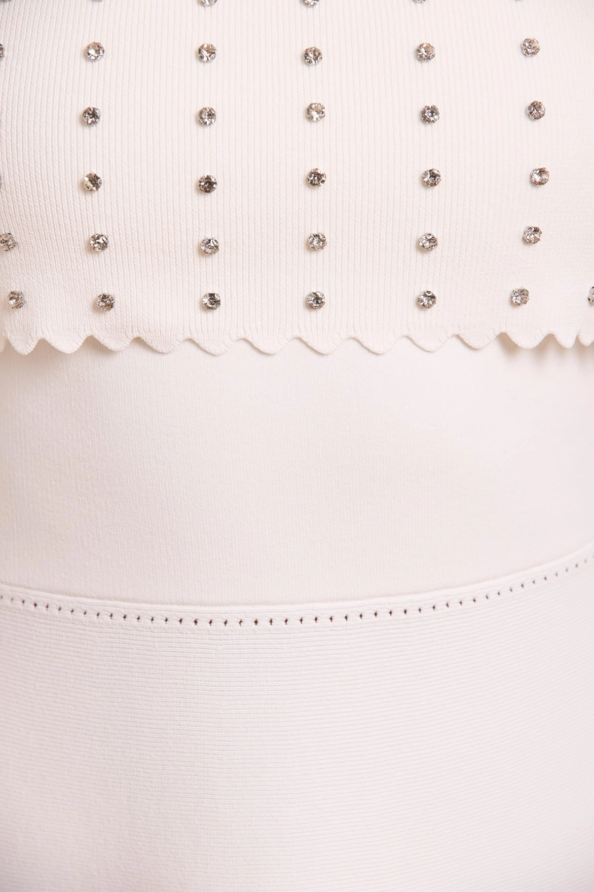 custom-fit Embellished Bardot Knit Gown