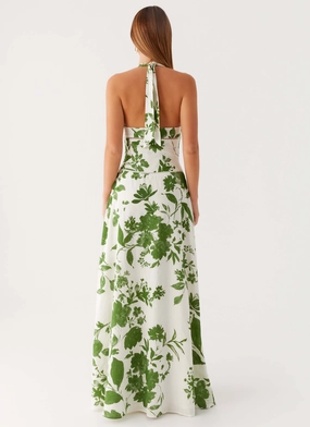Ember Valley Maxi Dress - Verdant Bloom