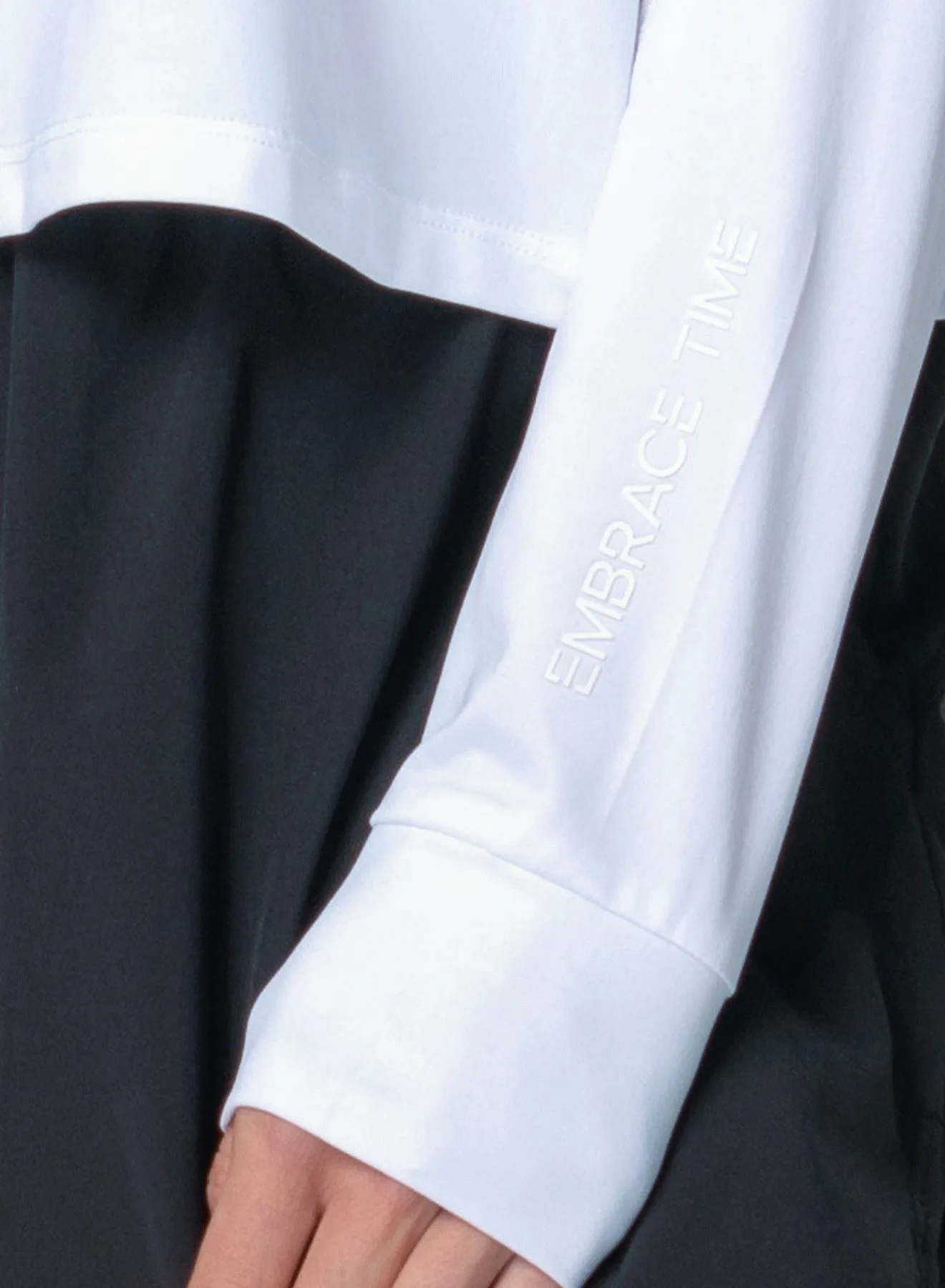 BrushedInnerLining Double Layered Hood Assembly Embrace Time Long Sleeve