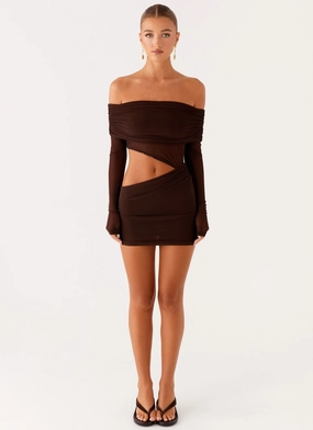 Emery Mini Dress - Chocolate