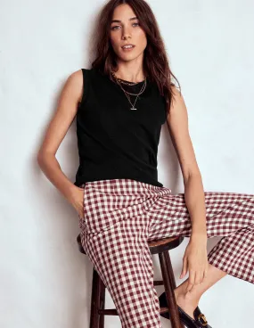 Cool Layer Biodegradable material Emilia Cotton Crew Neck Tank-Black