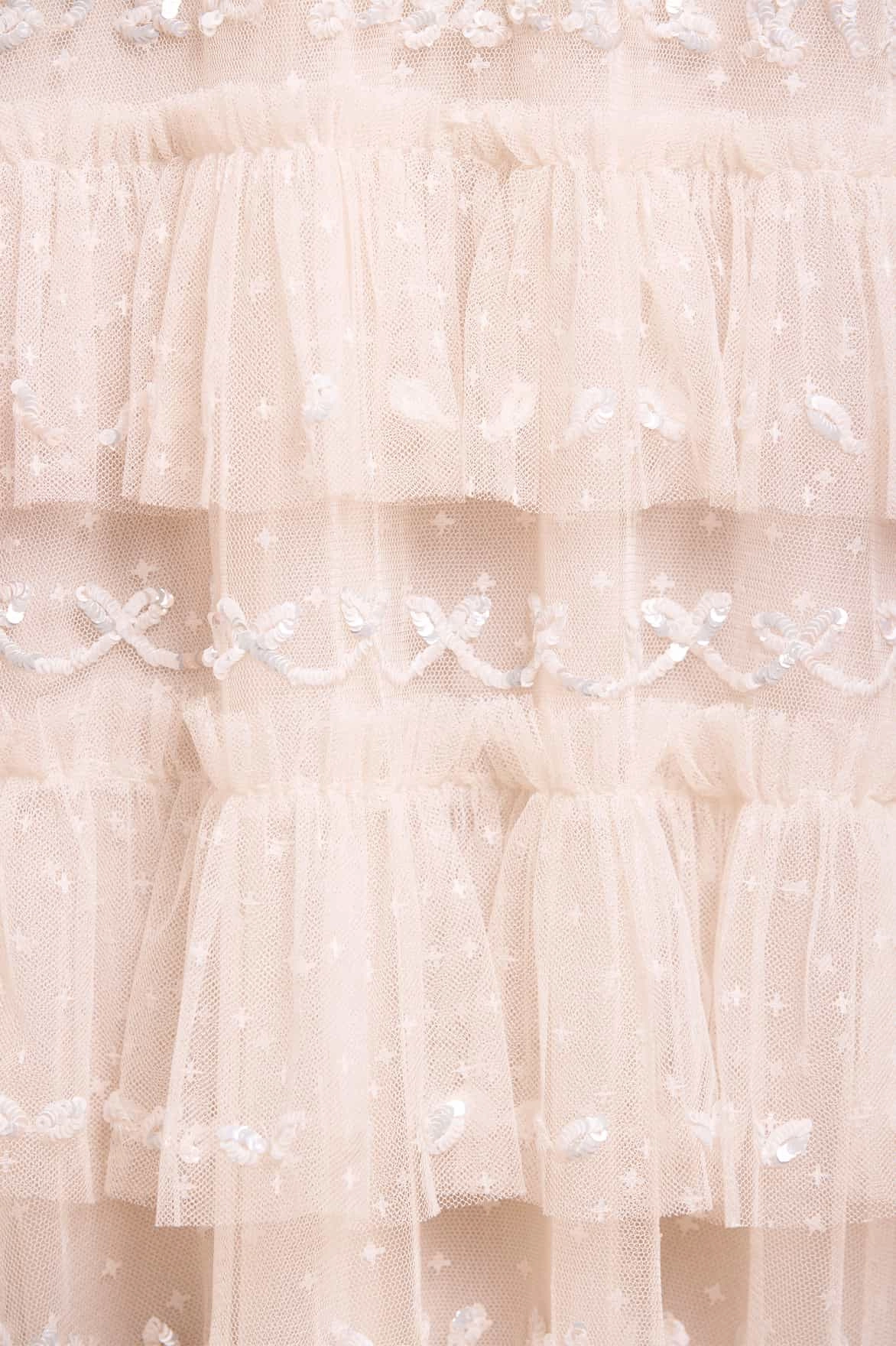 Light Fabric Fall Tone Emily Lace Ankle Gown