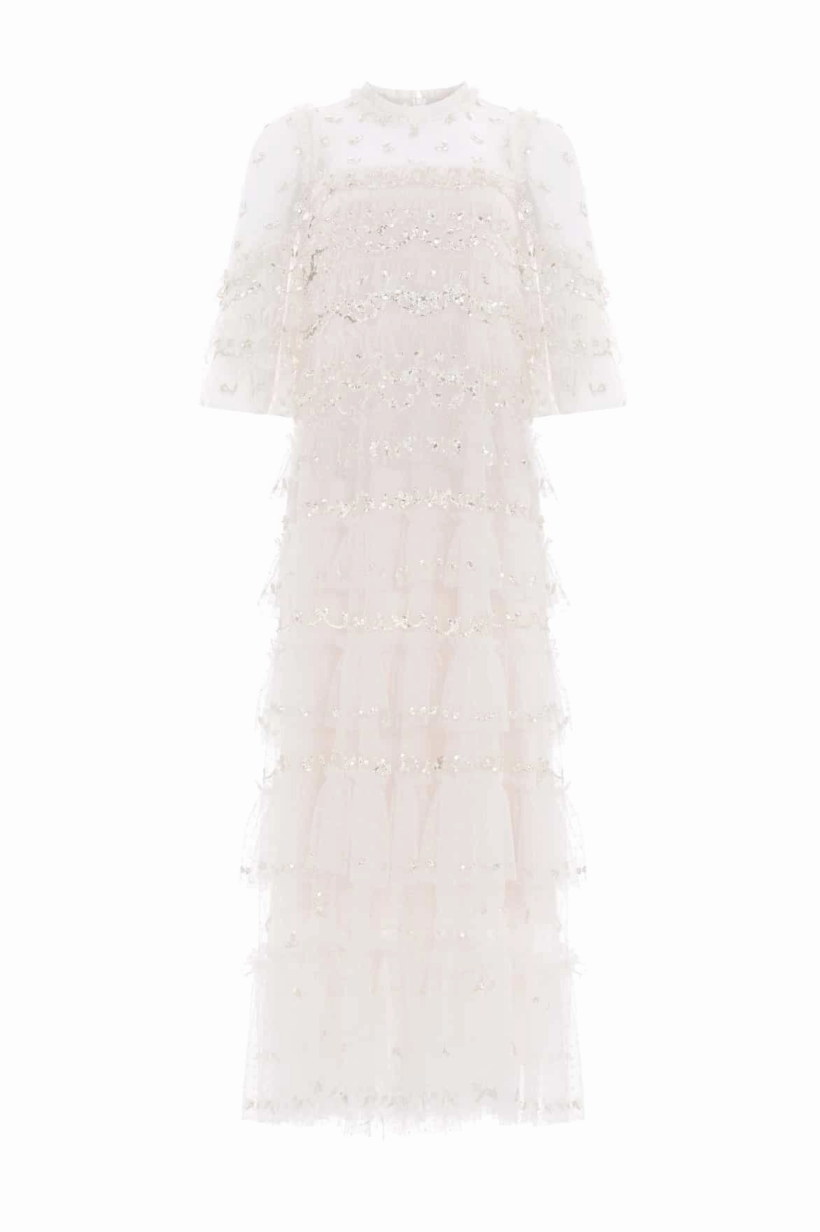 Emily Lace Ankle Gown Polished and Elegant