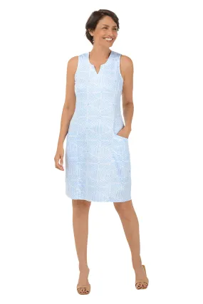 Neat Finish Sleek and Sleek Soundwaves Double Pocket Sleeveless Dress