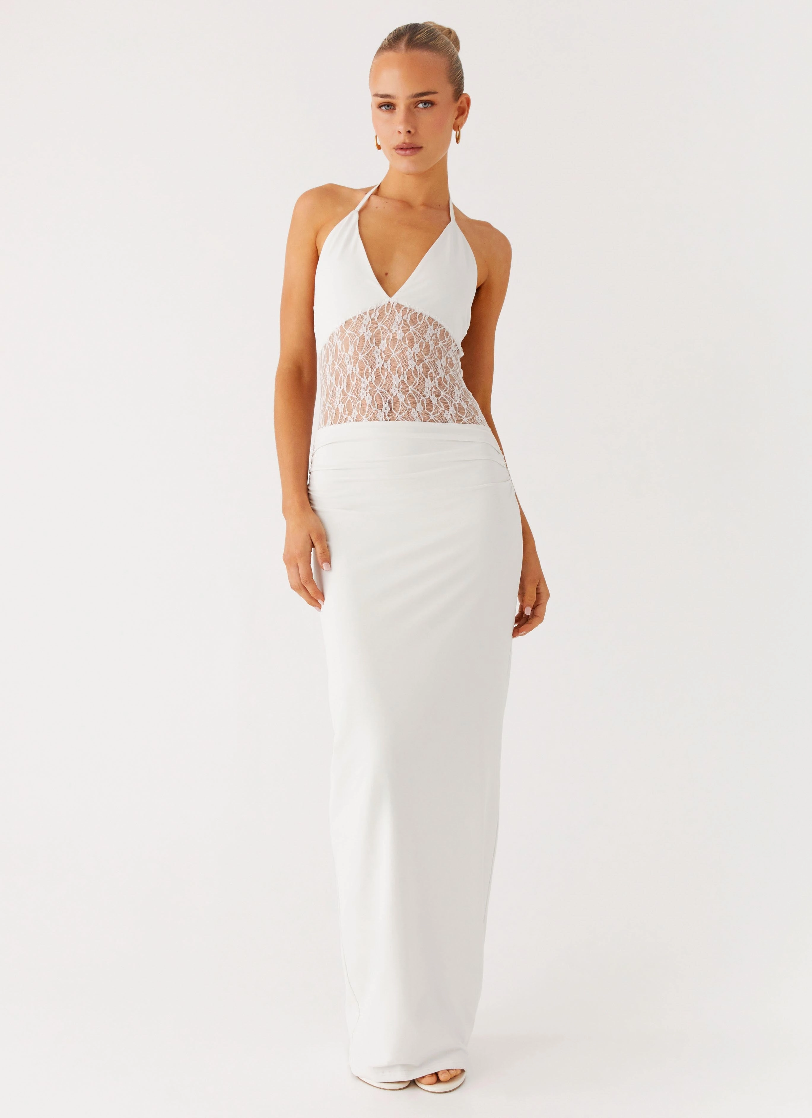 Enchant Lace Maxi Dress - Ivory