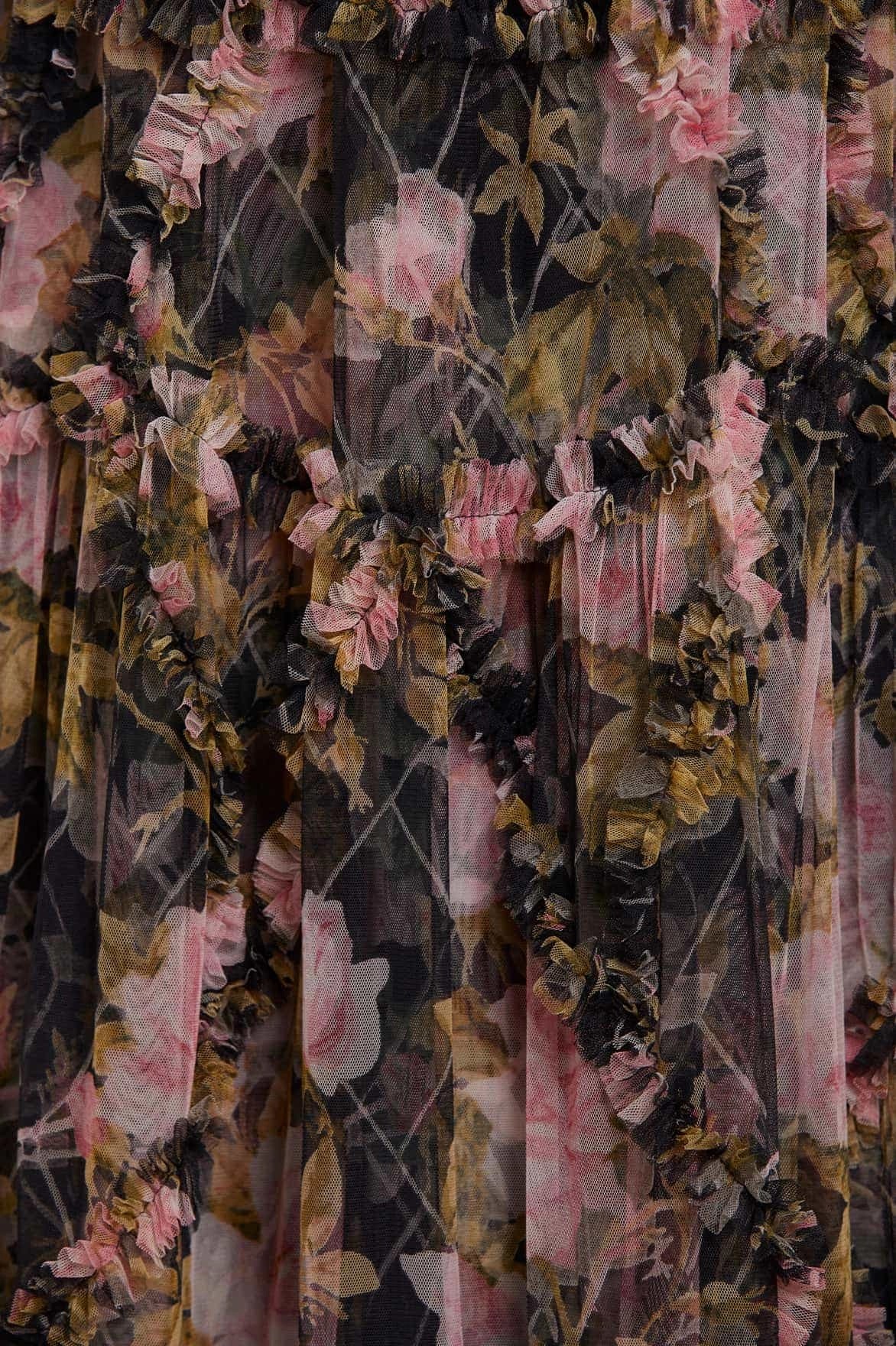 English Rose Diamond Ruffle Ballerina Dress Luxe Fit