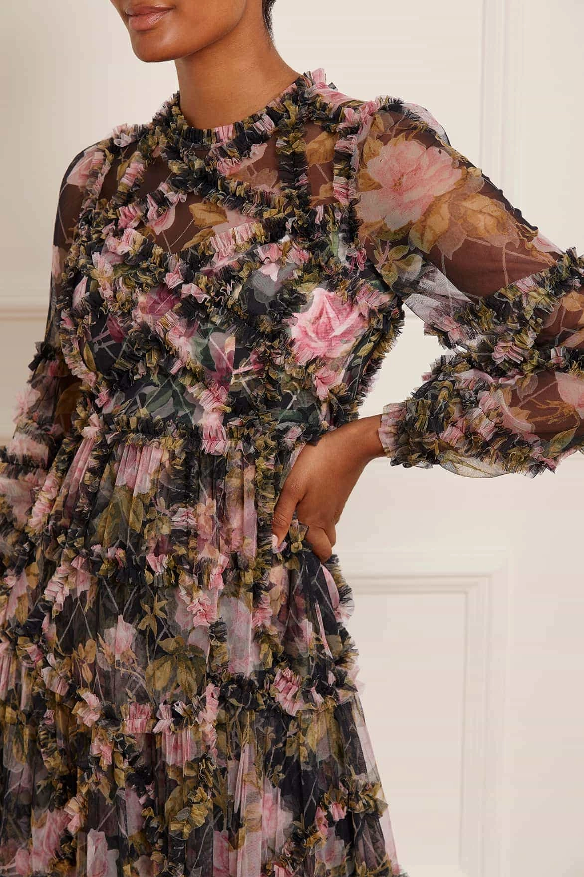 English Rose Diamond Ruffle Ballerina Dress Timeless Energy ReinforcedHem