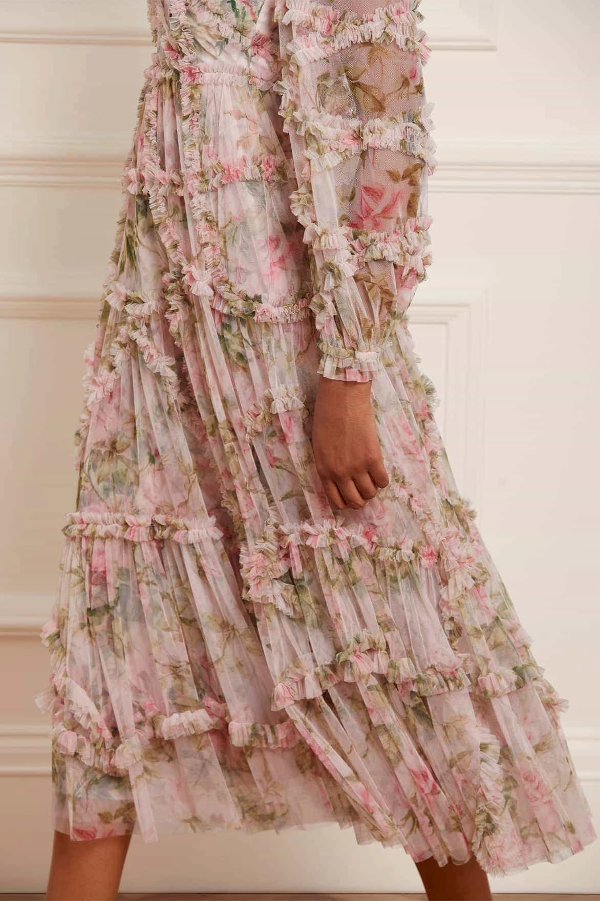 English Rose Diamond Ruffle Ballerina Dress Special-Occasion Elegant evening wear