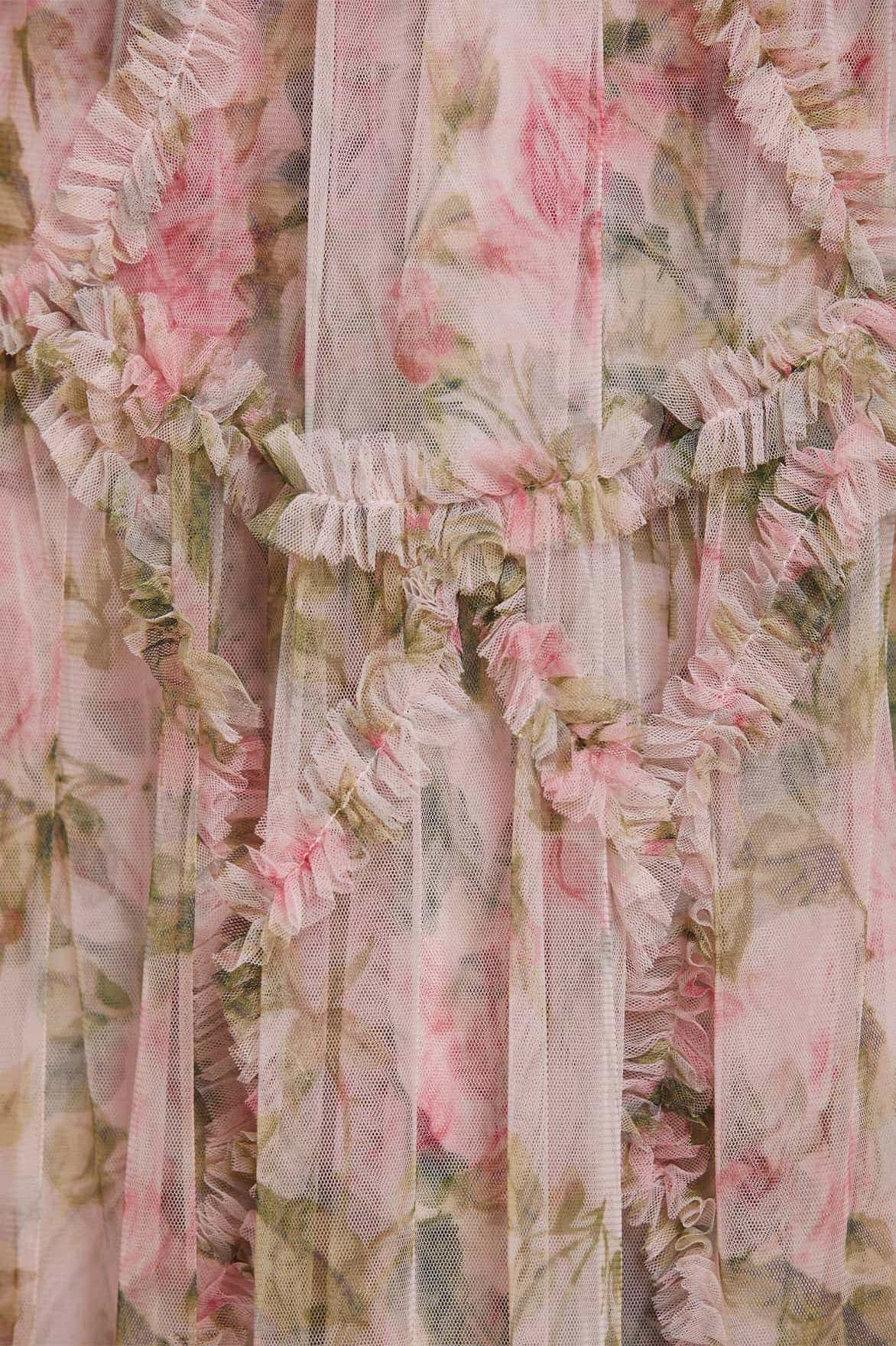 Cool Comfort English Rose Diamond Ruffle Gown