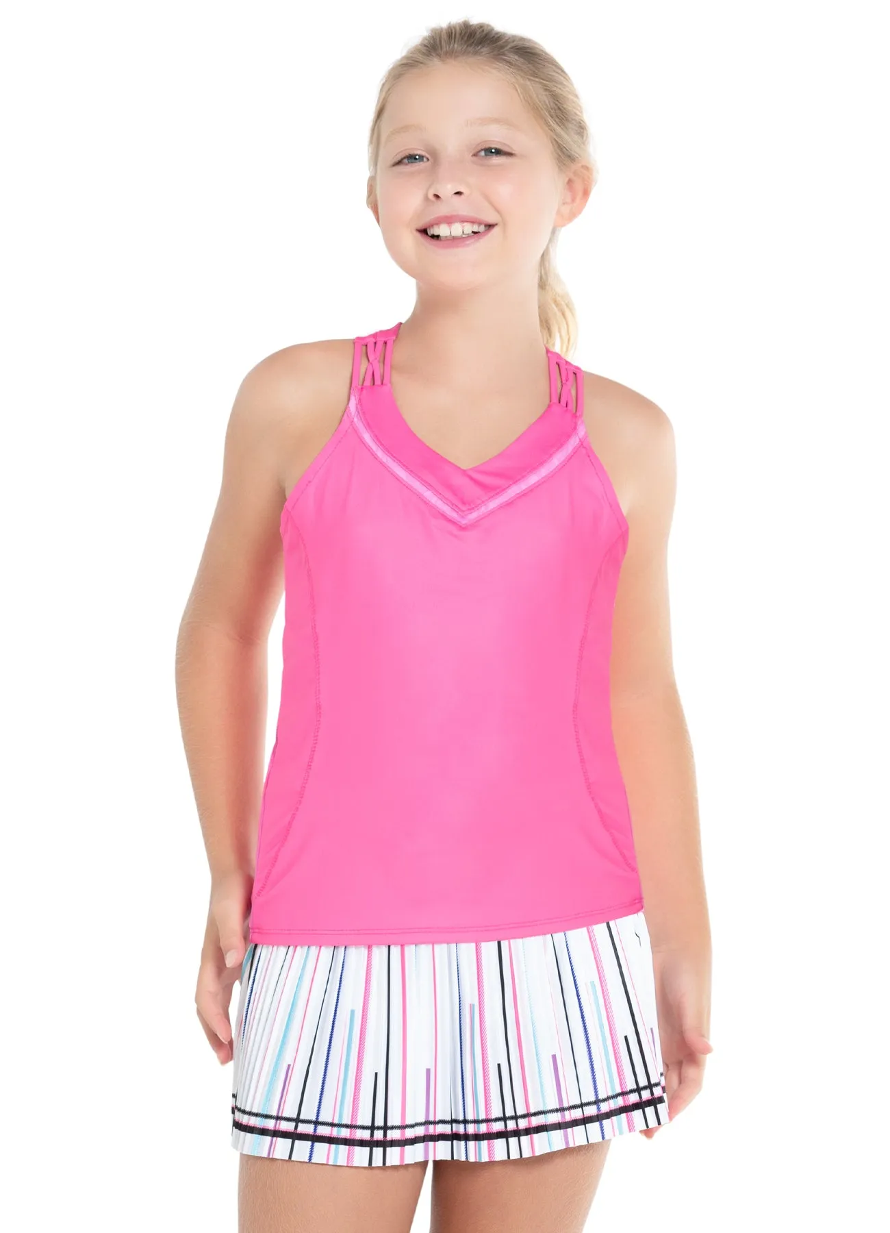 Entwine Racerback Tank Wrinkle Resistant Weave