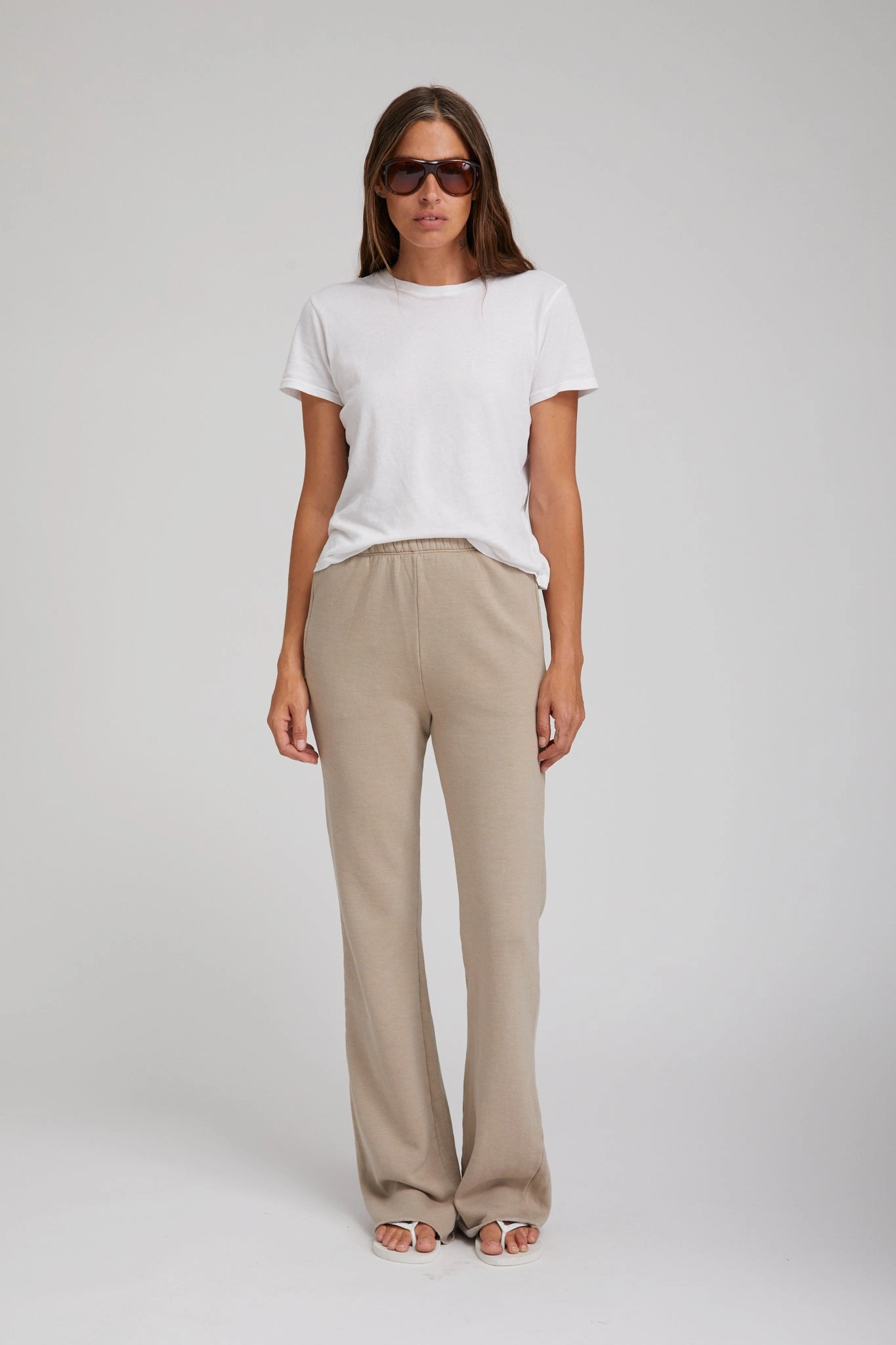 ZeroWastePattern Light Khaki Straight Leg Sweatpants