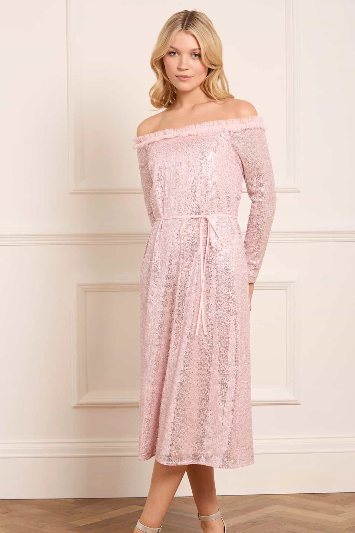 Esme Off-Shoulder Ballerina Dress Timeless Vibe Modern Lines