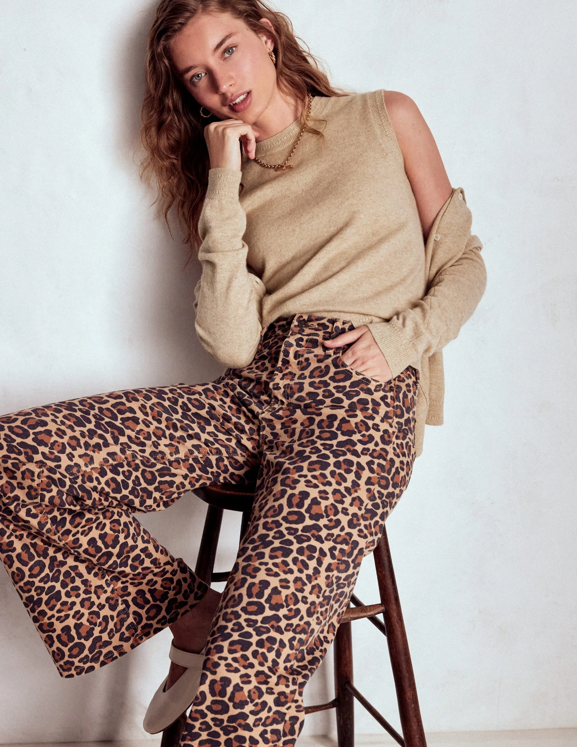 Eva Cashmere Crew Cardigan-Chinchilla Melange Urban Warmth Simple Comforted