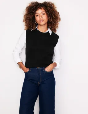 Eva Cashmere Tank-Black Layered HeatTrap Stitching Lightweight Layer