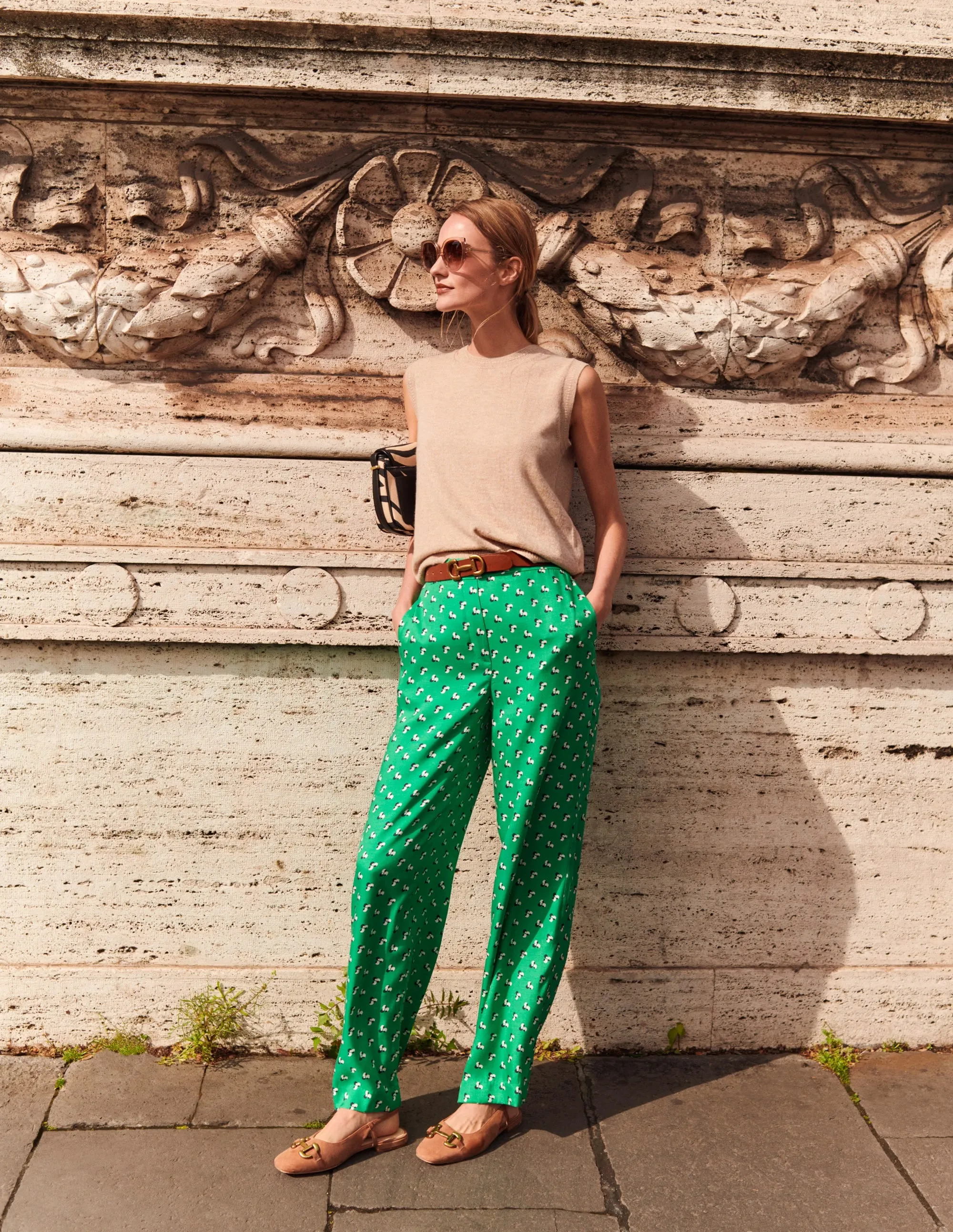 Eva Cashmere Tank-Chinchilla Melange Recycled Polyester Yarn Crisp Look