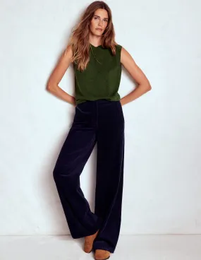 Stay Warm Eva Cashmere Tank-Leaf Green Melange