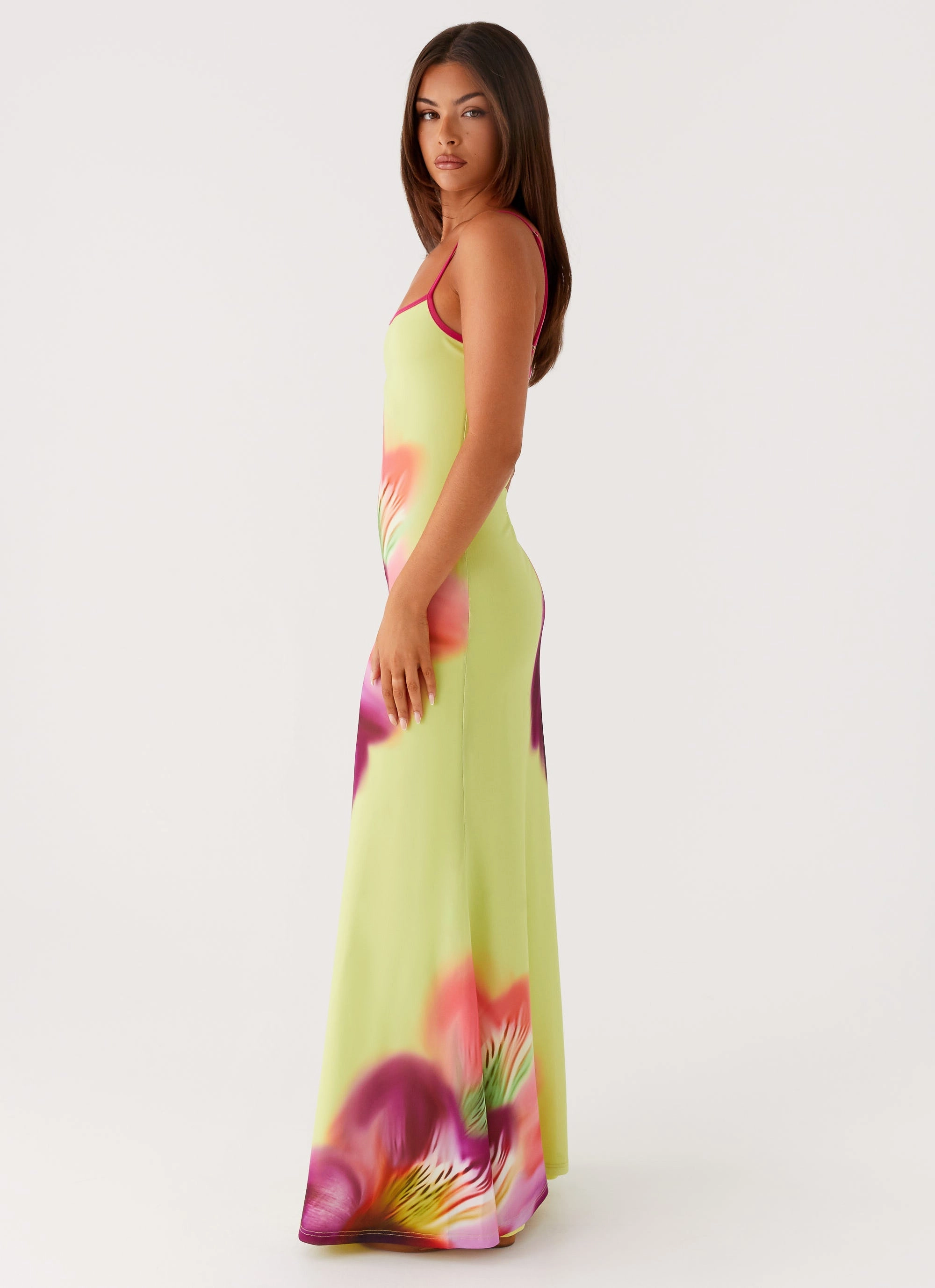 Everett Maxi Dress - Green Tropical