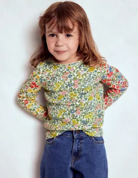 Moisture Wicking Fabric Zero Waste Production Long Sleeve Pointelle Top-Hotch Potch Floral
