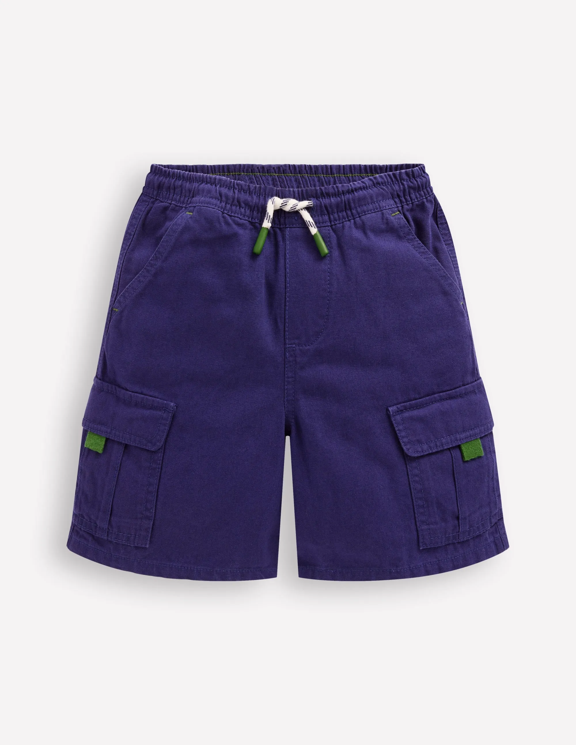 Everyday Cargo Shorts-Starboard Blue artisanal quality Unique Piece