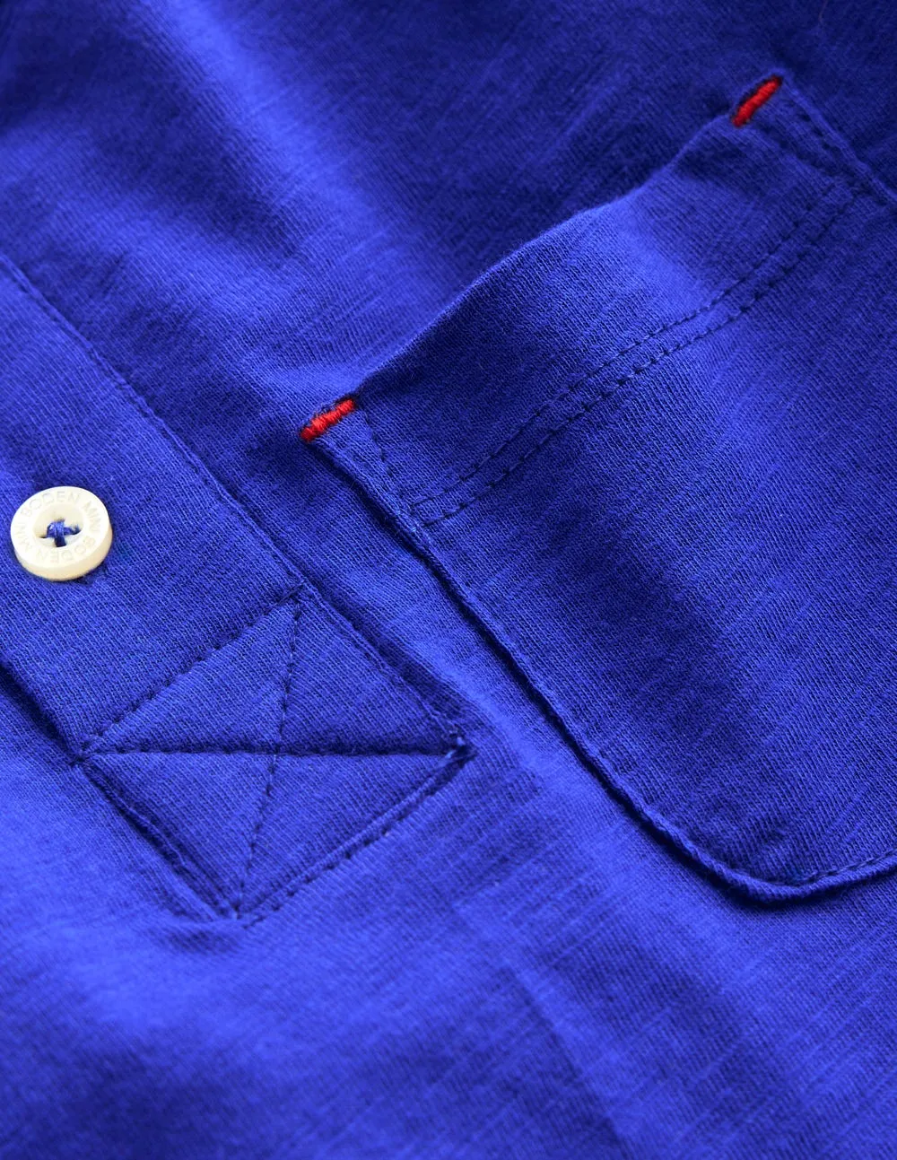 Everyday Henley T-shirt-Bright Blue Quick-Dry AbrasionResistantEdging