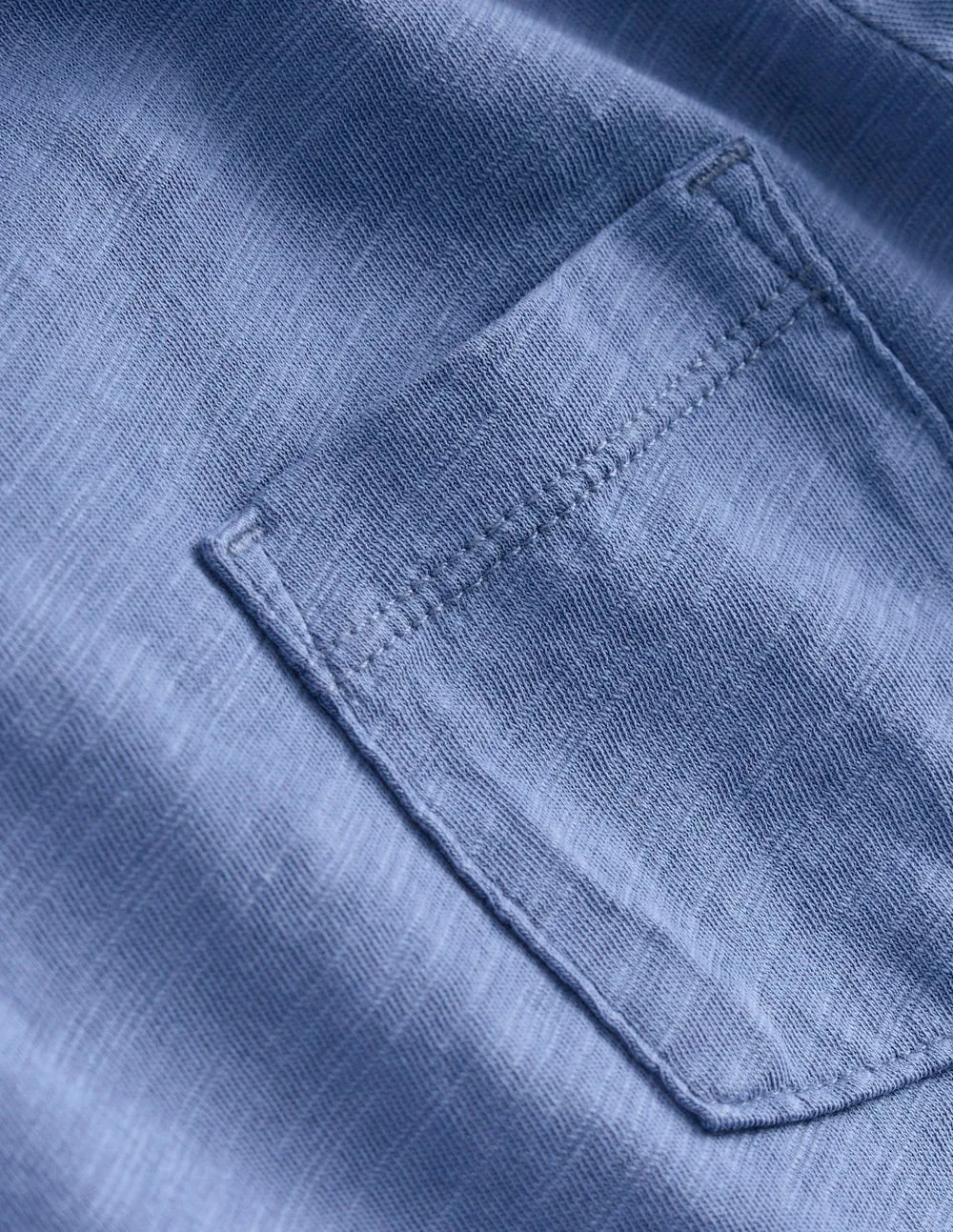 Reinforced Hem Stitching AntiStaticFabric Everyday Long Sleeve T-Shirt-Blue River