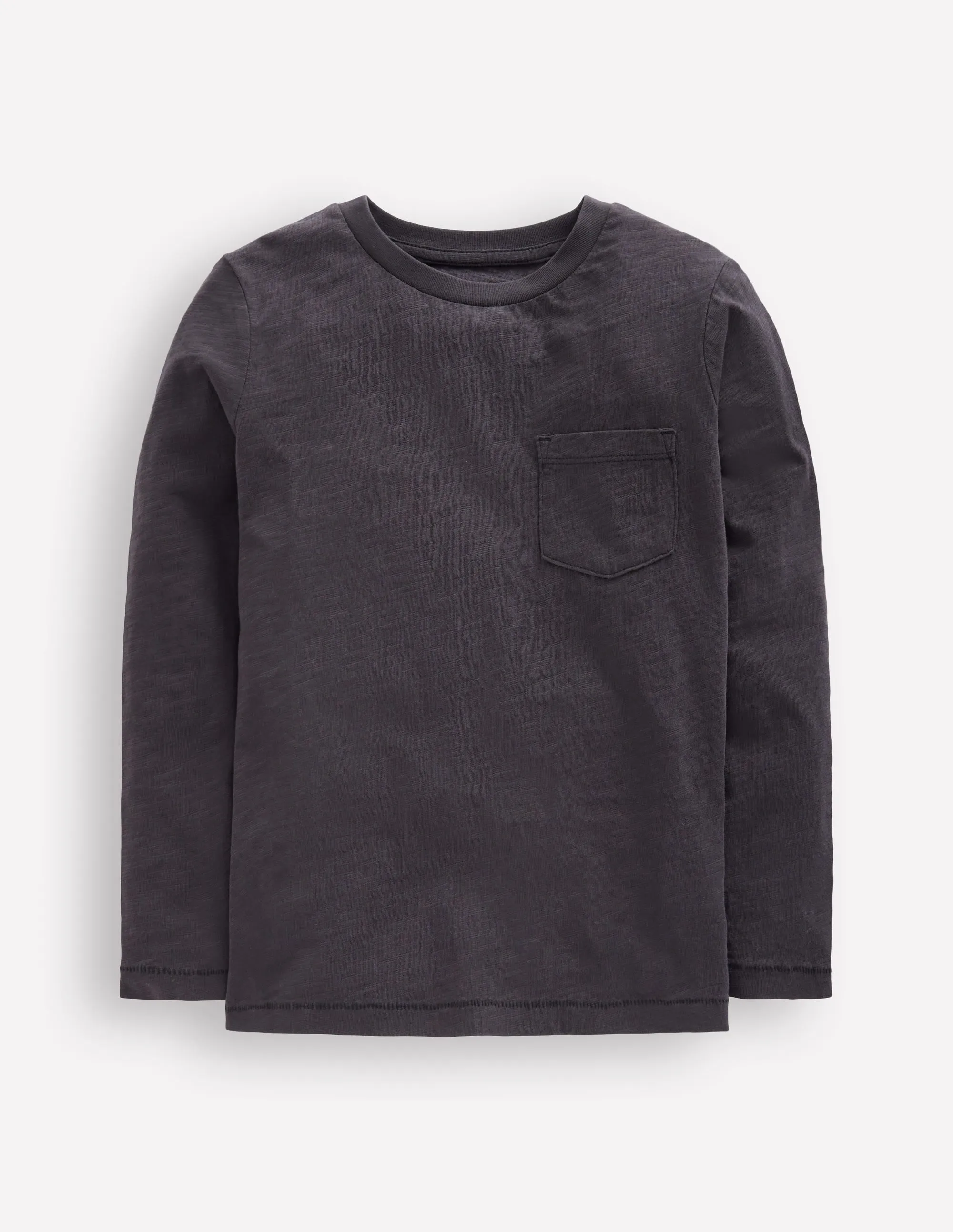 Everyday Long Sleeve T-Shirt-Phantom Ribbed collar Simple Cut