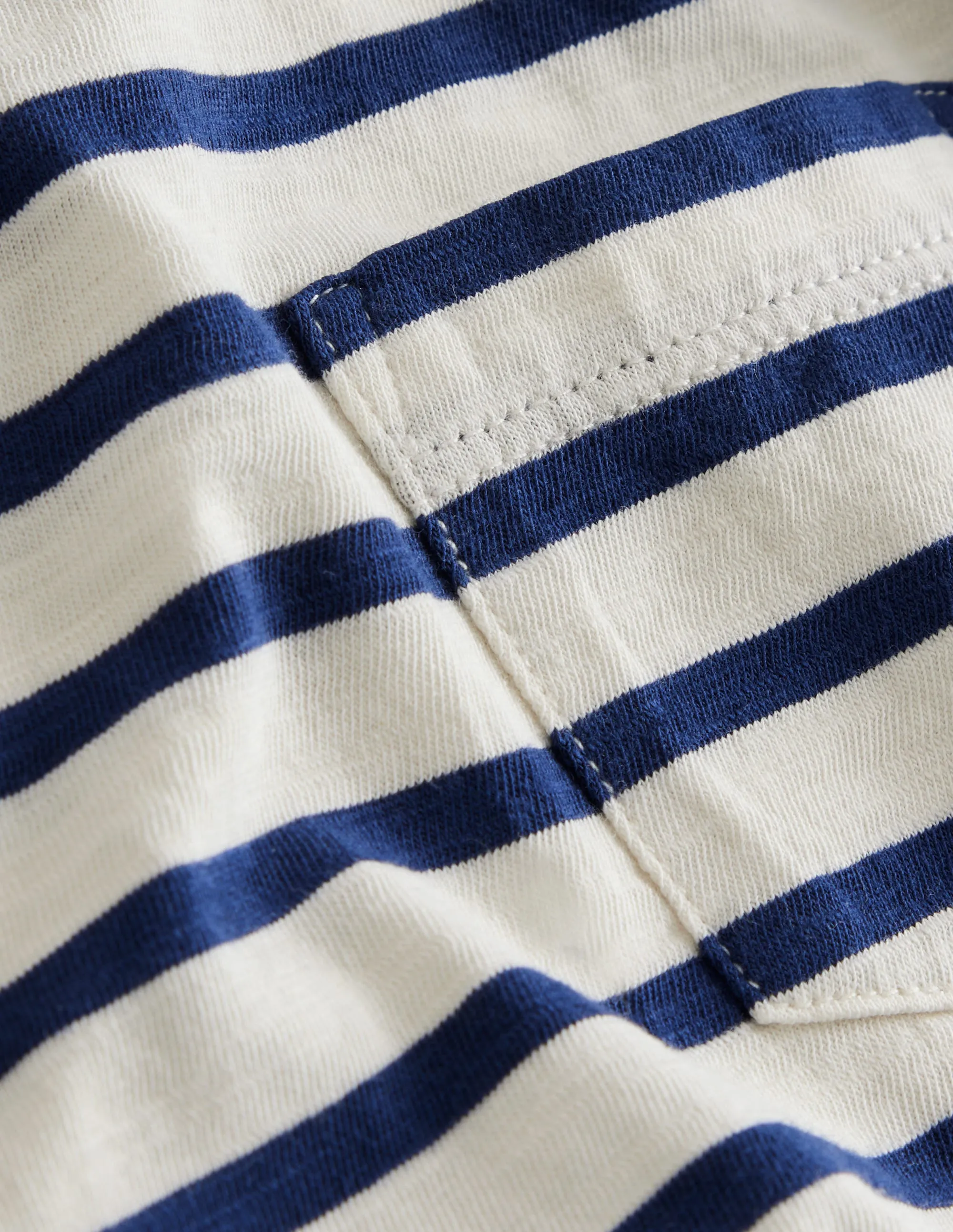 WideNeckline Everyday Long Sleeve T-Shirt-Soft Ivory/ College Navy