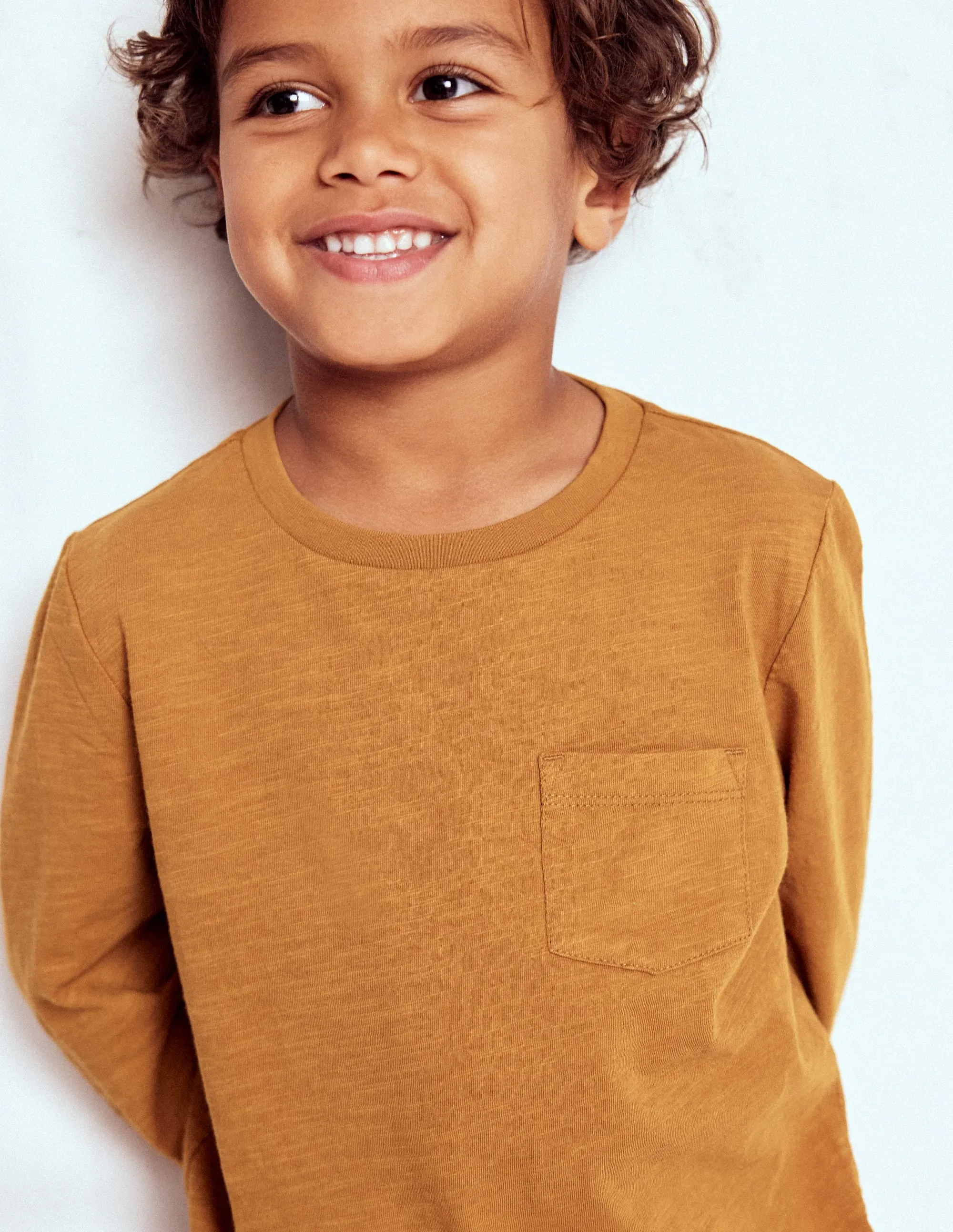 Everyday Long Sleeve T-Shirt-Toffee Brown Comfortable Cotton