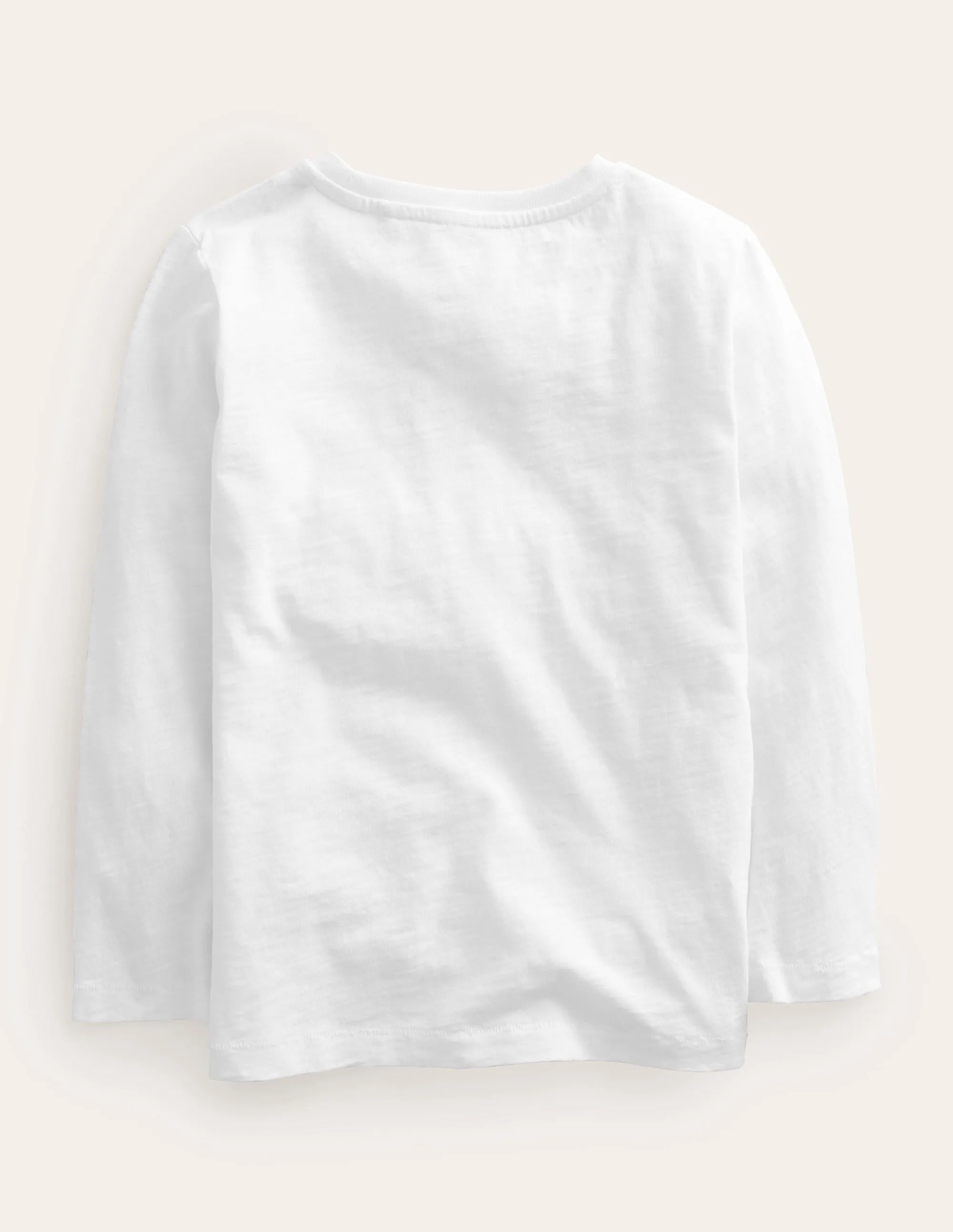 Everyday Long Sleeve T-Shirt-White Soft Touch Architectural Tailoring