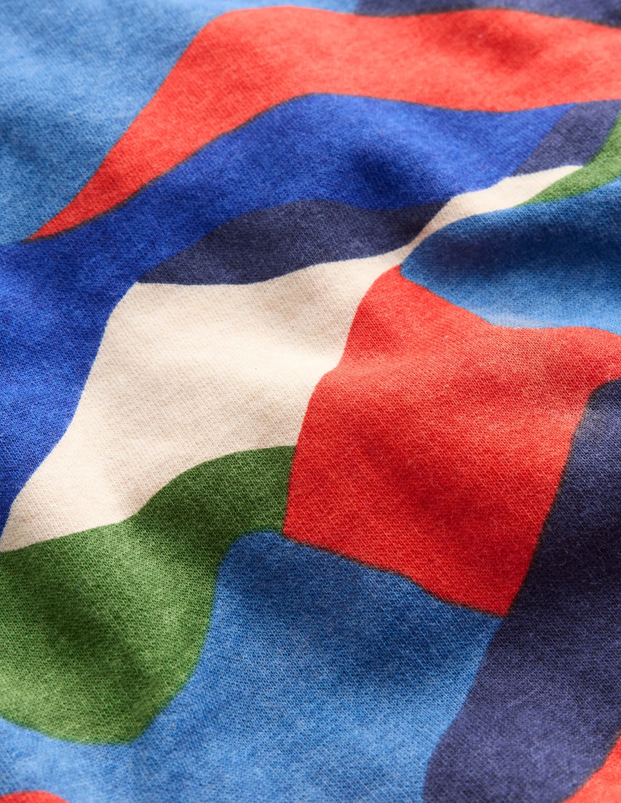 Everyday Printed Sweatshirt-Abstract Landscape Stretch Fit