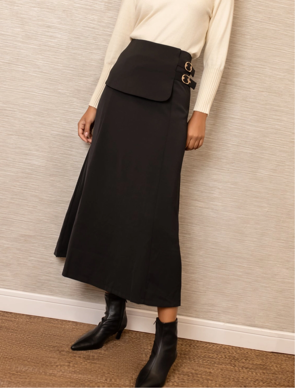 Avril Maxi Skirt | Black Everyday Wear Tassel accents