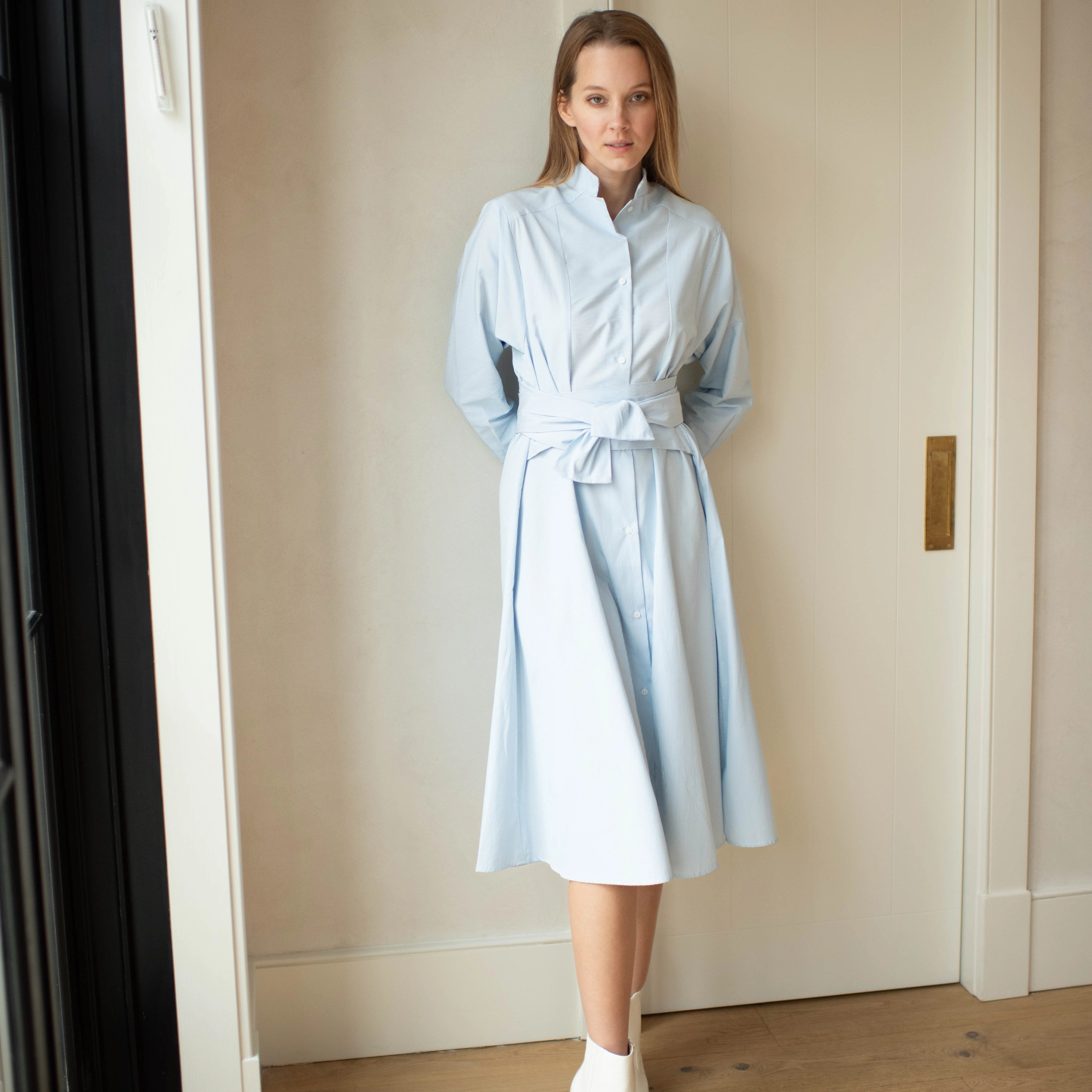 La Ville Dress| Soft Blue [Final Sale] Work Comfort Versatile Style Wear