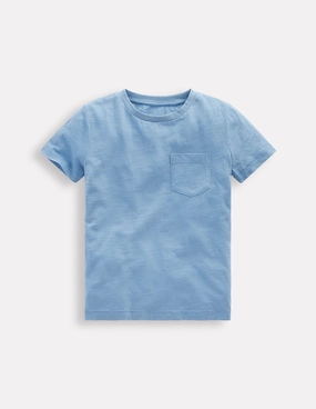 Quick Release Buttons Everyday Short Sleeve T-Shirt-Glacier Blue