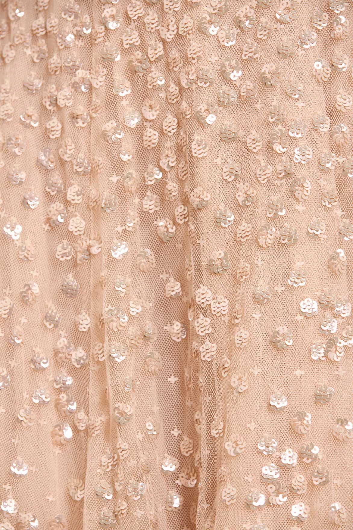 Modern Touch Love Blend Leila Dot V-Neck Cape Ankle Gown