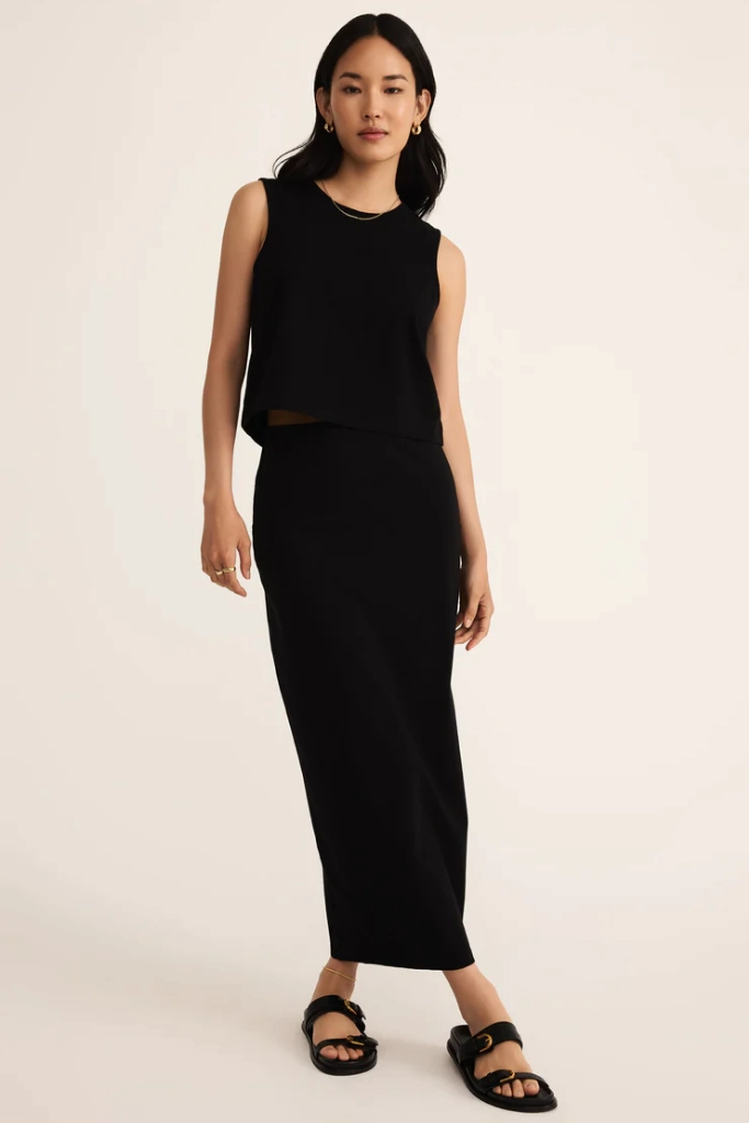 Gail Midi Skirt by Z Supply Creative Layering