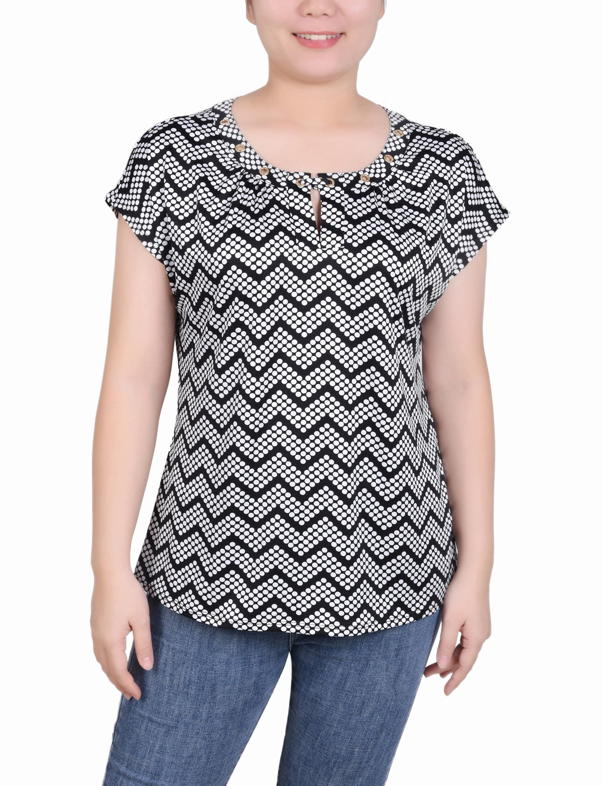 Heat Regulating Fabric MultiPurposeUtility Extended Sleeve Top With Grommets