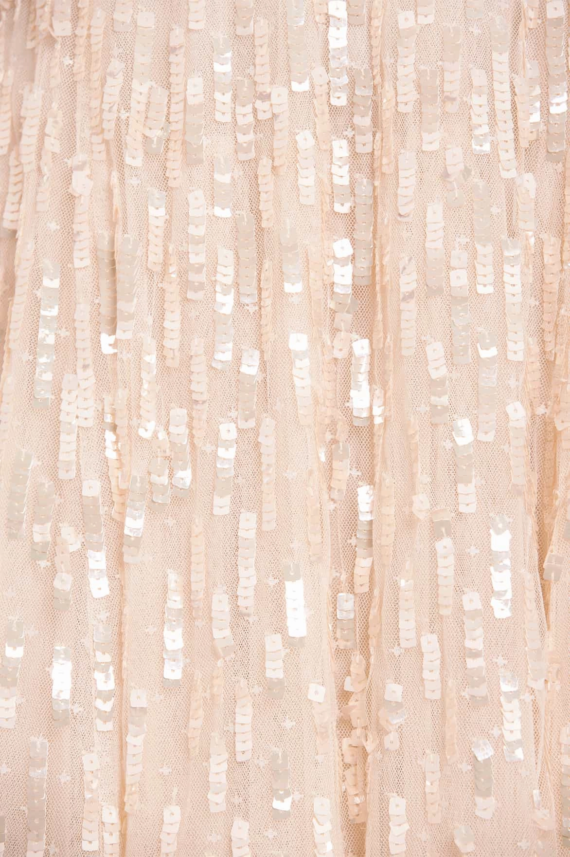 Sequin Dash Cape Ankle Gown Vibrant Layer