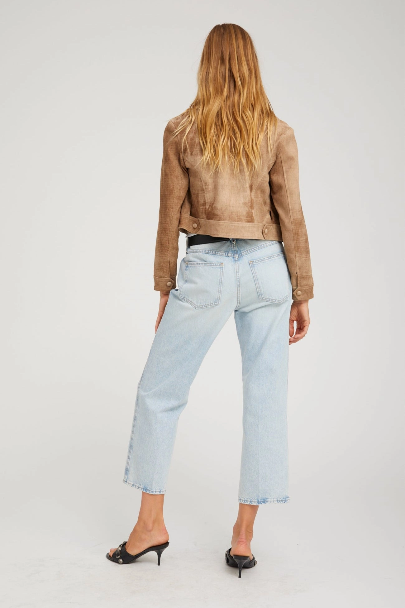Farah Cropped Slim Boyfriend Denim Bold Design