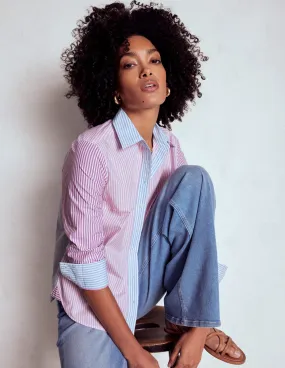 Sienna Cotton Shirt-Hotched, Multi Stripe Stylish Dress