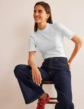 Supersoft Frill Detail T-shirt-White PaddedInsulation