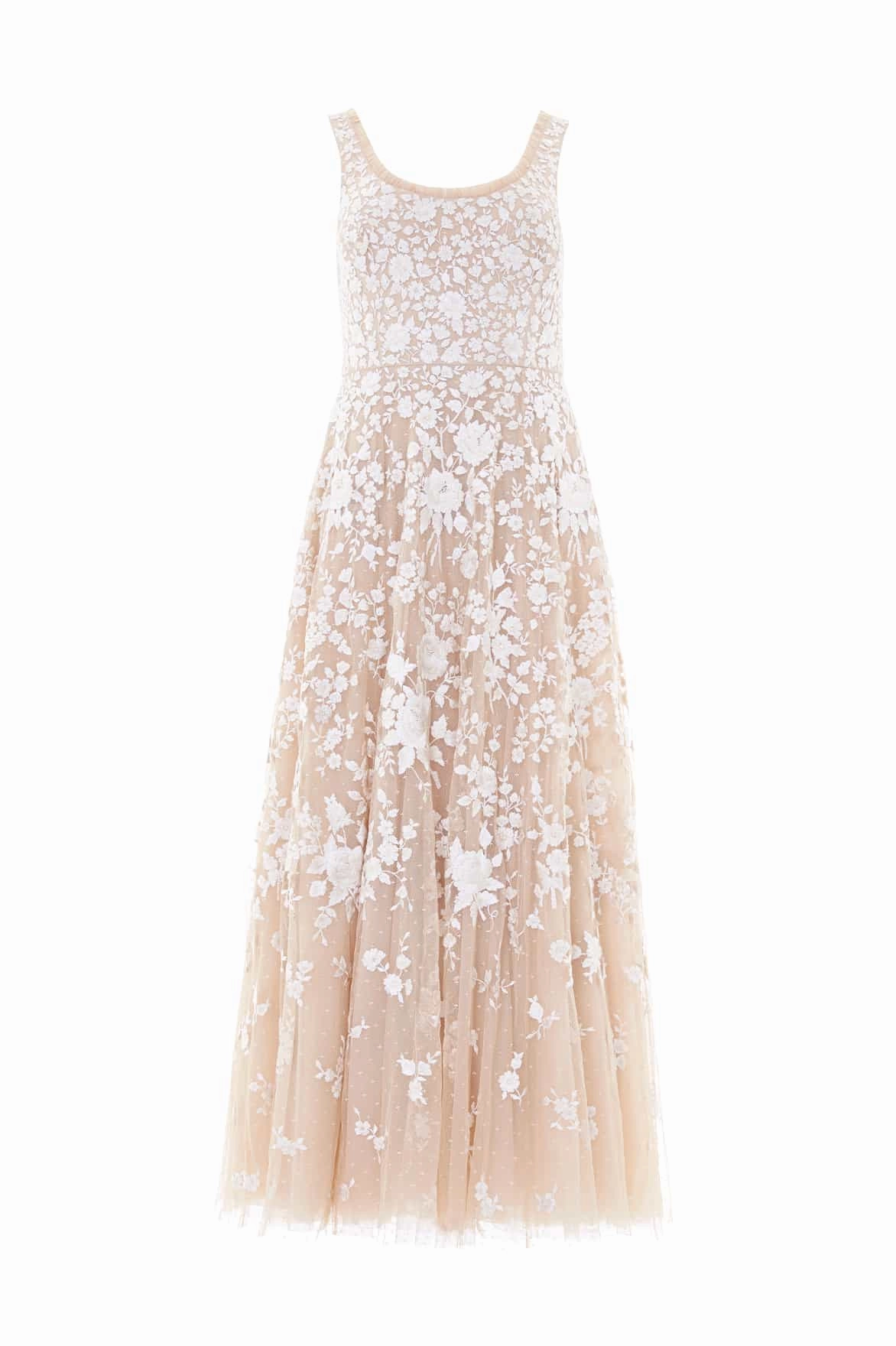 Classic Touch Rosa Scoop Neck Ankle Gown